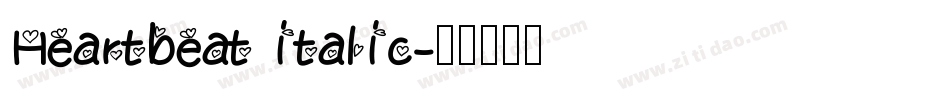 Heartbeat italic字体转换
